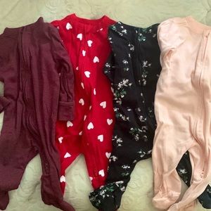 Lot - 4. Old Navy Sleepers, Size 3-6 months. Gently used.